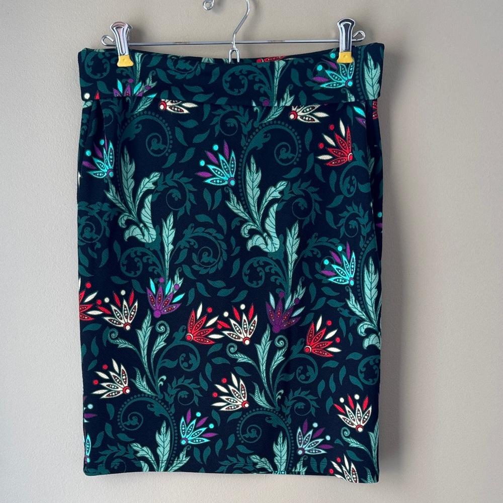 LuLaRoe Black Floral Pencil Skirt